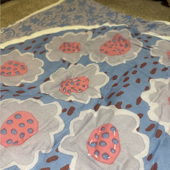 NWT Anthropologie NIEVE Euro sham multi color fabric large quilted 26 in square - Picture 5 of 11